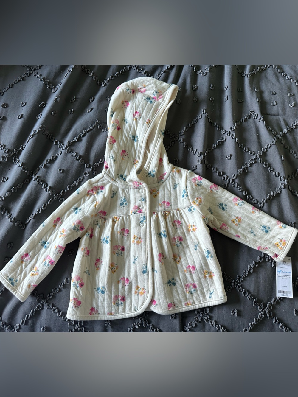 Carter's Baby Girl 12 Month Cream and Floral Baby Sweater